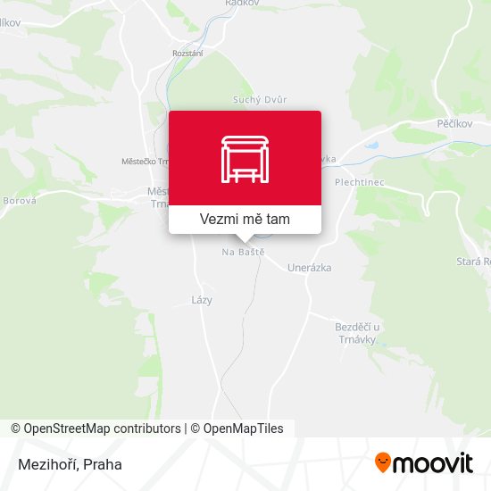 Mezihoří mapa