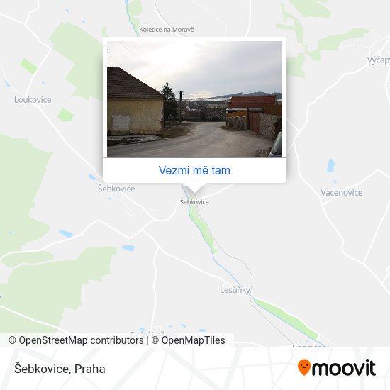 Šebkovice mapa
