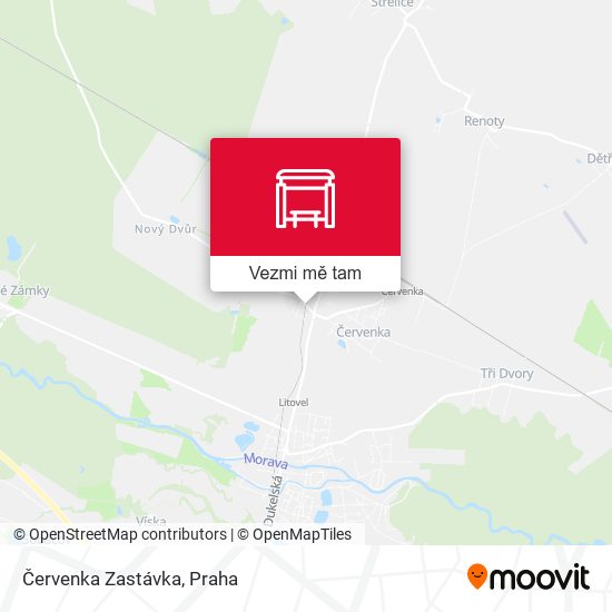 Červenka Zastávka mapa