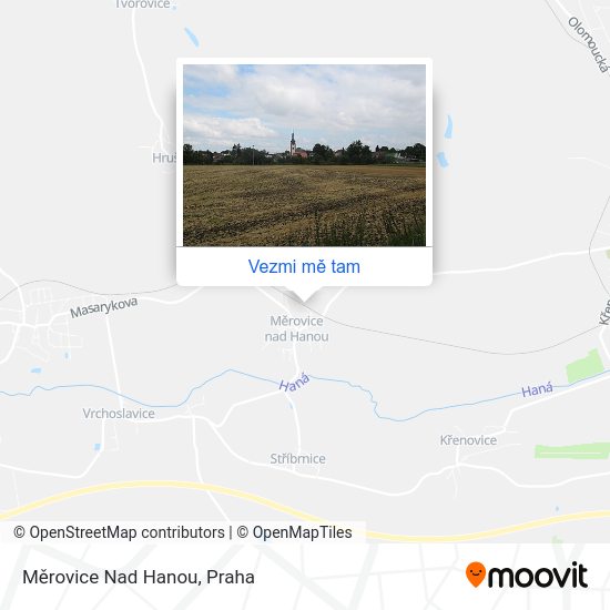 Měrovice Nad Hanou mapa