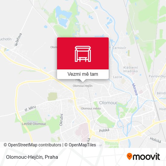 Olomouc-Hejčín mapa