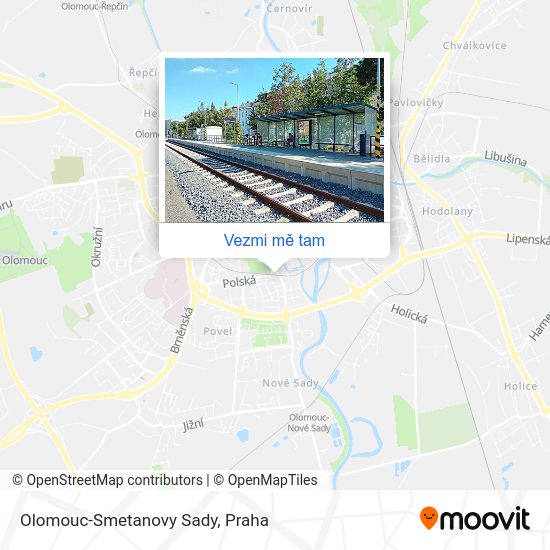 Olomouc-Smetanovy Sady mapa