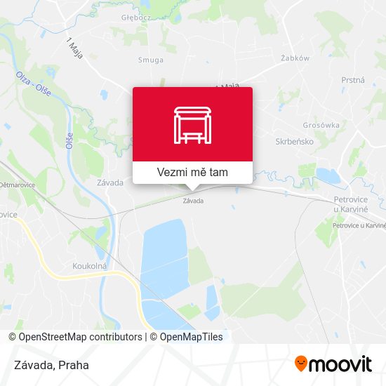Závada mapa