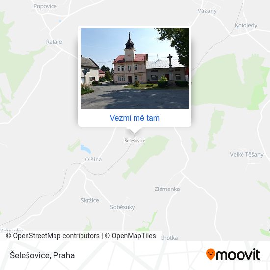 Šelešovice mapa