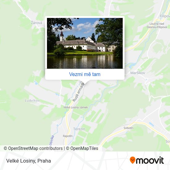 Velké Losiny mapa