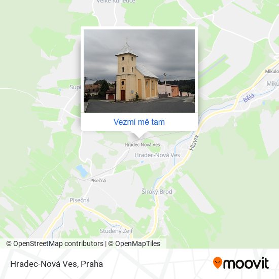 Hradec-Nová Ves mapa