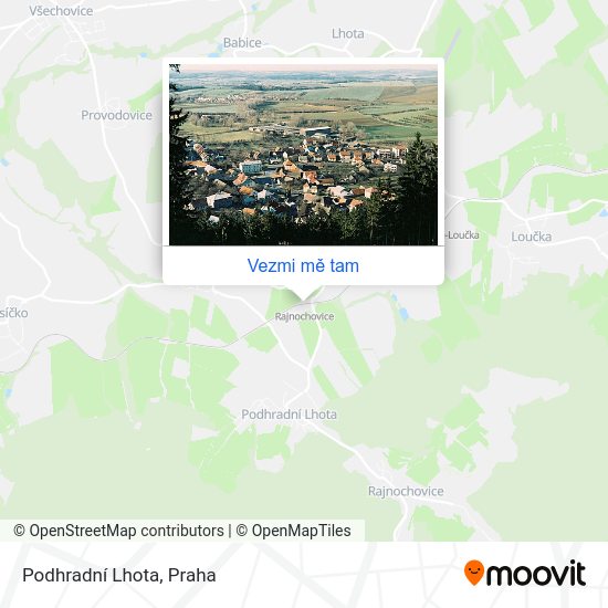 Podhradní Lhota mapa
