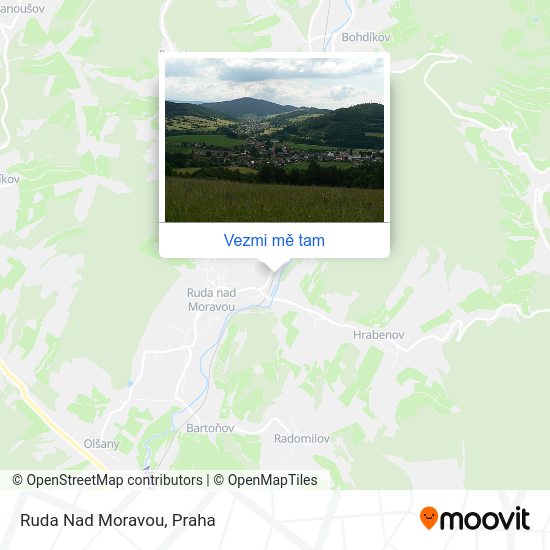 Ruda Nad Moravou mapa