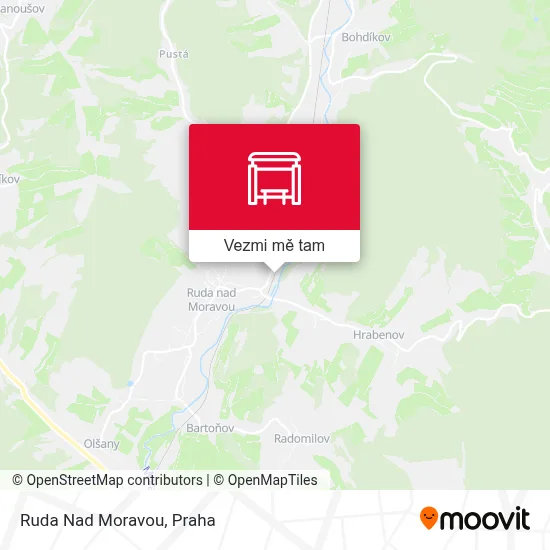 Ruda Nad Moravou mapa