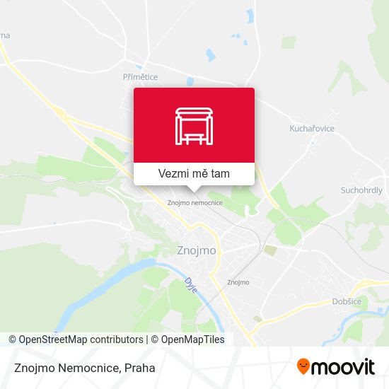 Znojmo Nemocnice mapa