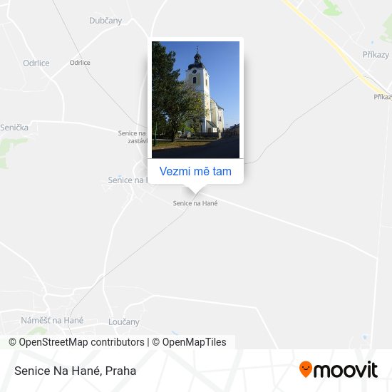 Senice Na Hané mapa