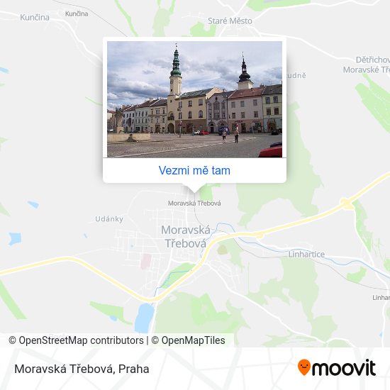 Moravská Třebová mapa