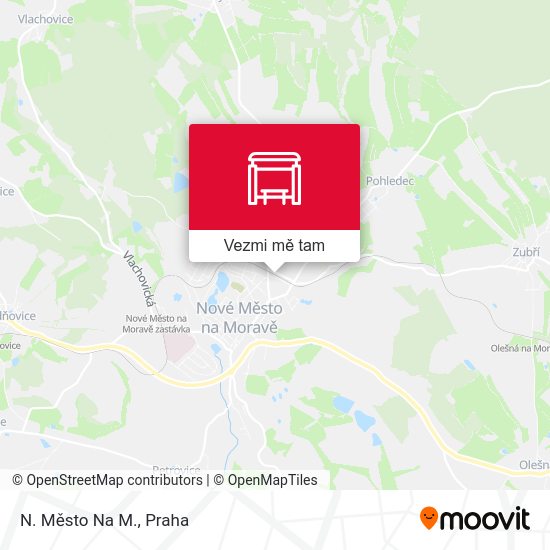 N. Město Na M. mapa