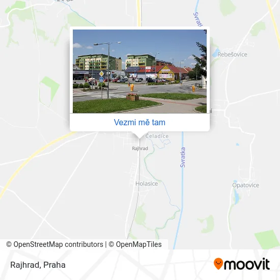 Rajhrad mapa