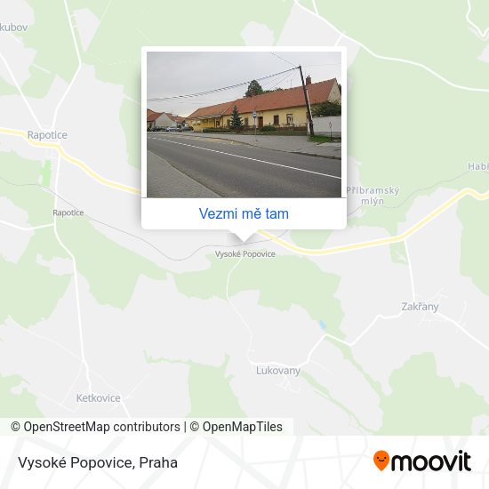 Vysoké Popovice mapa