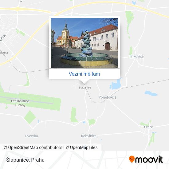 Šlapanice mapa