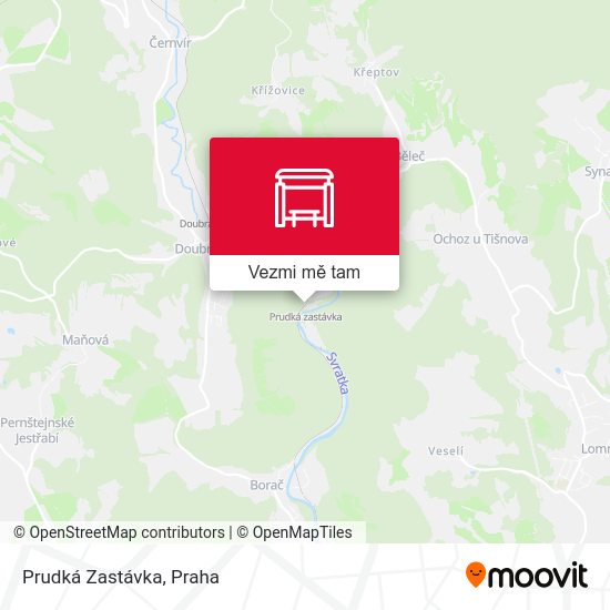 Prudká Zastávka mapa