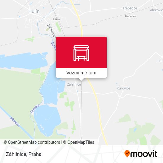 Záhlinice mapa