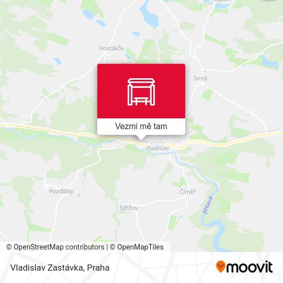 Vladislav Zastávka mapa