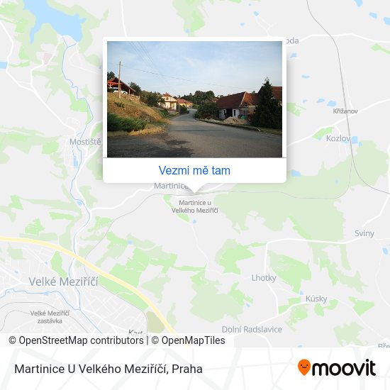 Martinice U Velkého Meziříčí mapa