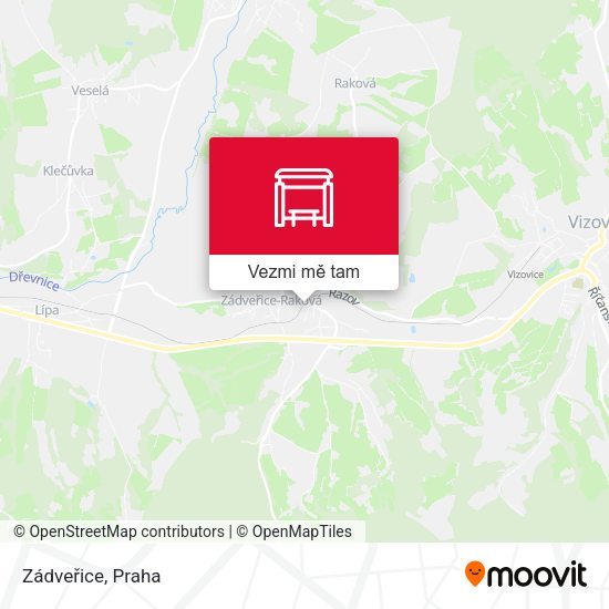 Zádveřice mapa