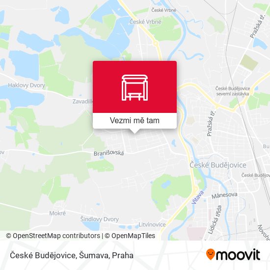 České Budějovice, Šumava mapa