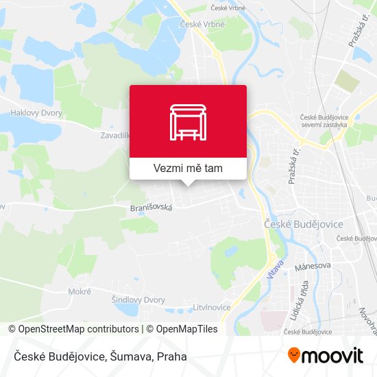 České Budějovice, Šumava mapa