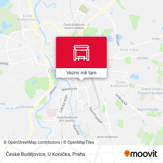 České Budějovice, U Koníčka mapa