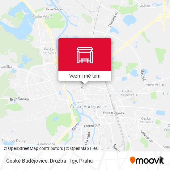 České Budějovice, Družba - Igy mapa