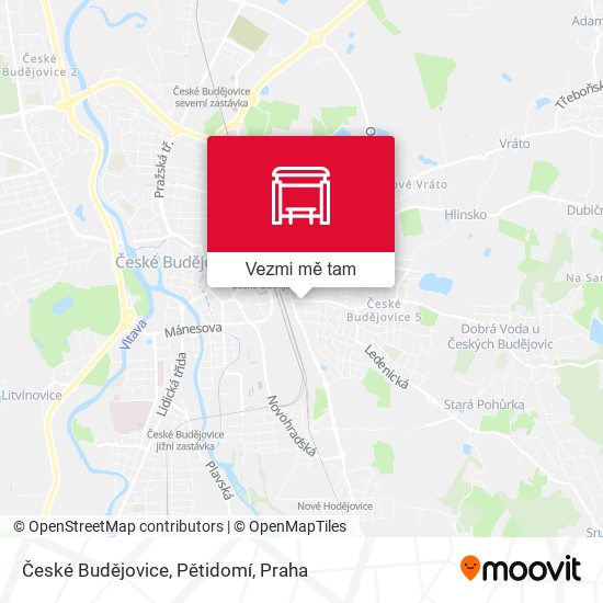 České Budějovice, Pětidomí mapa