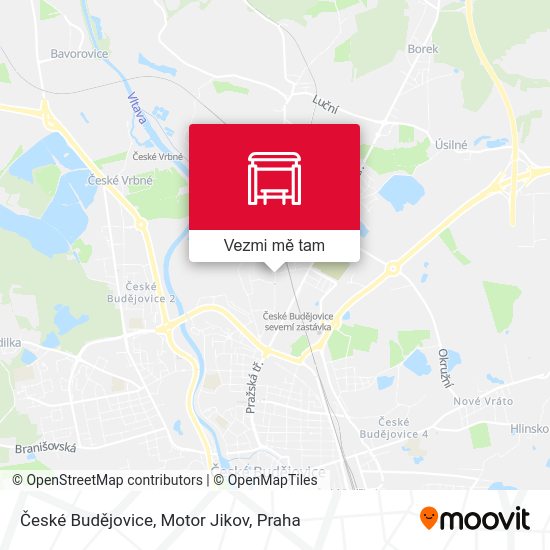 České Budějovice, Motor Jikov mapa