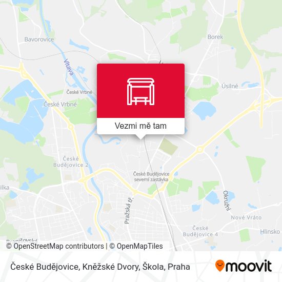 České Budějovice, Kněžské Dvory, Škola mapa