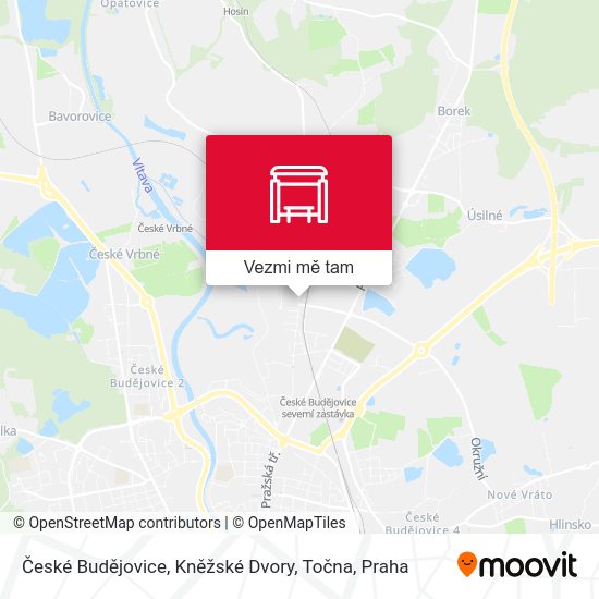 České Budějovice, Kněžské Dvory, Točna mapa