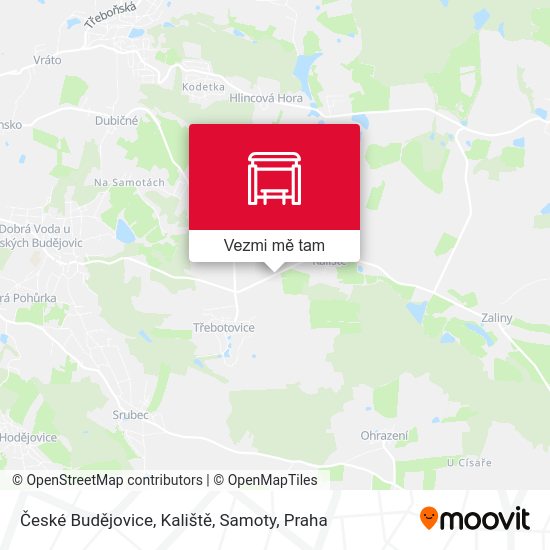 České Budějovice, Kaliště, Samoty mapa