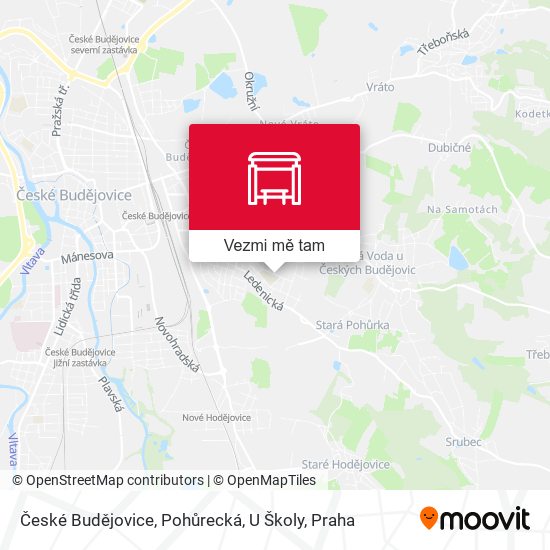 České Budějovice, Pohůrecká, U Školy mapa