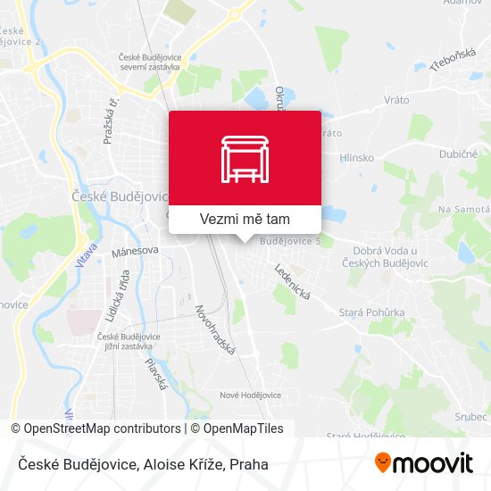 České Budějovice, Aloise Kříže mapa