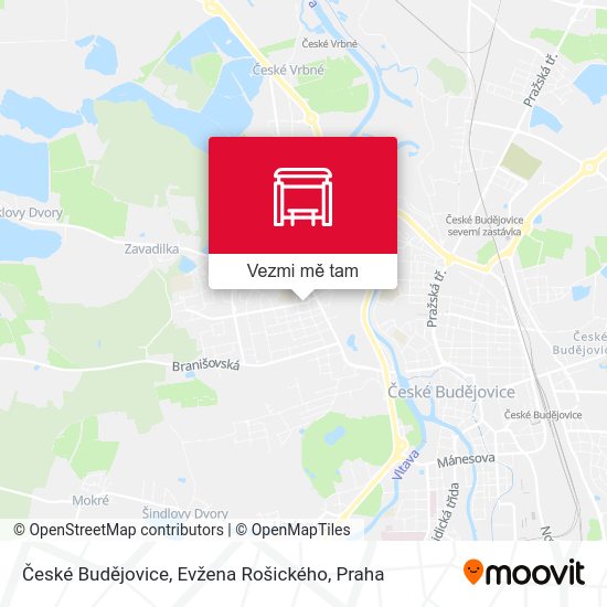 České Budějovice, Evžena Rošického mapa
