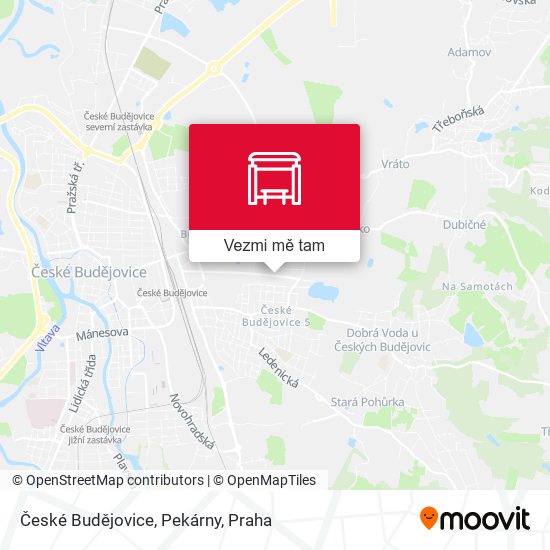 České Budějovice, Pekárny mapa