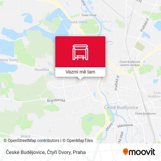 České Budějovice, Čtyři Dvory mapa