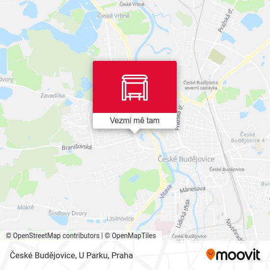 České Budějovice, U Parku mapa