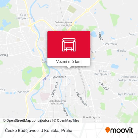 České Budějovice, U Koníčka mapa