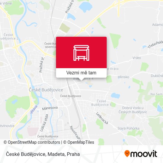 České Budějovice, Madeta mapa