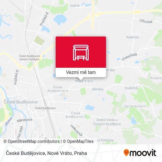 České Budějovice, Nové Vráto mapa