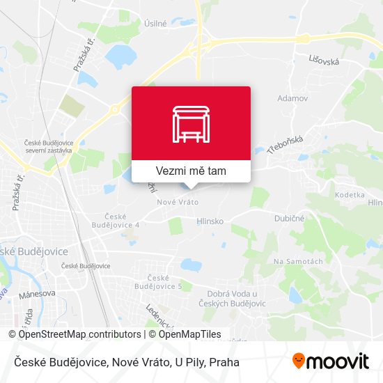 České Budějovice, Nové Vráto, U Pily mapa