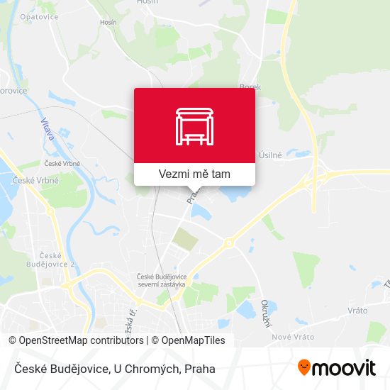 České Budějovice, U Chromých mapa