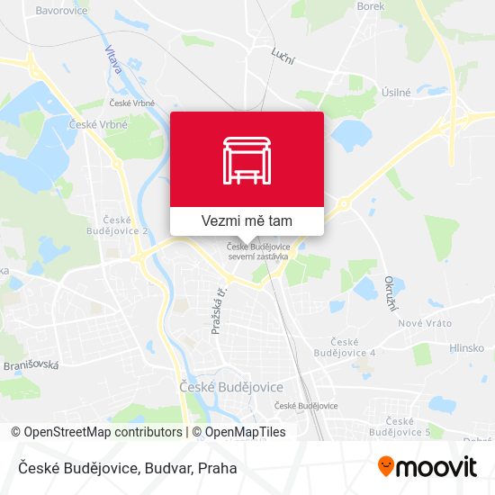 České Budějovice, Budvar mapa