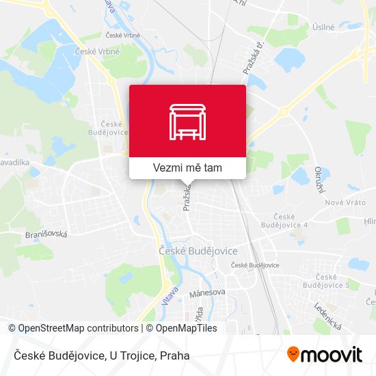 České Budějovice, U Trojice mapa