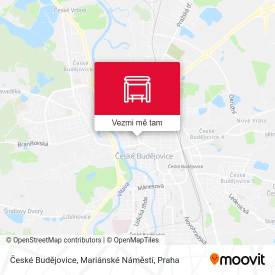České Budějovice, Mariánské Náměstí mapa