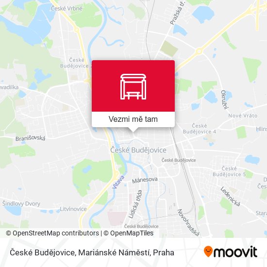České Budějovice, Mariánské Náměstí mapa
