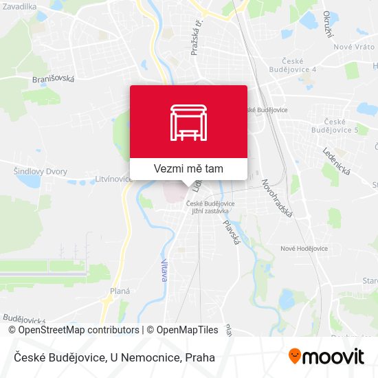 České Budějovice, U Nemocnice mapa